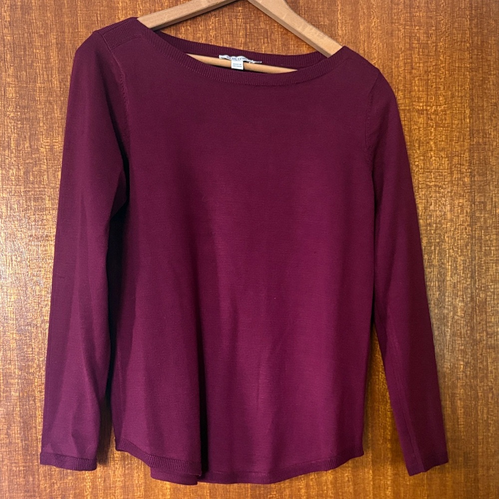Chico's Rich Burgundy Long Sleeve Sweater